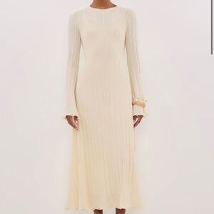 DISSH- SYLVIA CREAM KNIT MIDI DRESS
